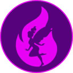 Logo fada dentro de uma chama