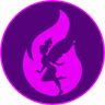 Logotipo Fada dentro de uma chama